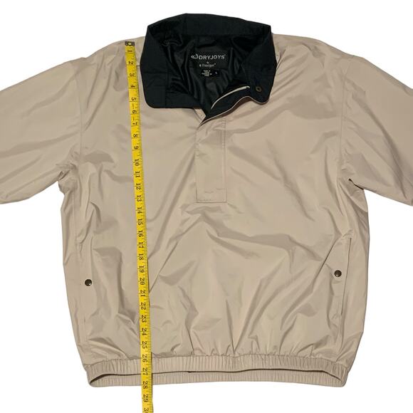 Men's L DRYJOYS by FootJoy Short Sleeve Golf Pullover Rain Windbreaker Jacket - Picture 5 of 8